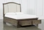 Chapman Queen Wood & Upholstered Sleigh Bed With Storage - Storage