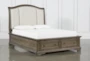 Chapman King Wood & Upholstered Sleigh Bed With Storage - Signature