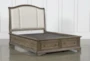 Chapman California King Wood & Upholstered Sleigh Bed With Storage - Slats