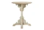 29" Wooden Round Pedestal Accent Table - Back