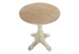 29" Wooden Round Pedestal Accent Table - Front