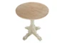 29" Wooden Round Pedestal Accent Table - Material