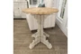 29" Wooden Round Pedestal Accent Table - Room