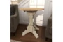 29" Wooden Round Pedestal Accent Table - Room