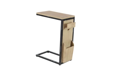 Wood And Metal Arm Table With Letterbox