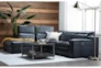 Hana Slate Leather 3 Piece 113" Power Reclining Sectional With Left Arm Facing Chaise - Room