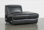 Hana Slate Leather Right Arm Facing Chaise With 2 Position Headrest - Signature