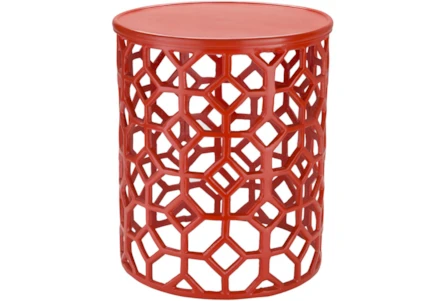 Red Perforated Stool - Main