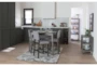 Jarrod Grey 40" Square Kitchen Counter With Stool Set For 4 - Room