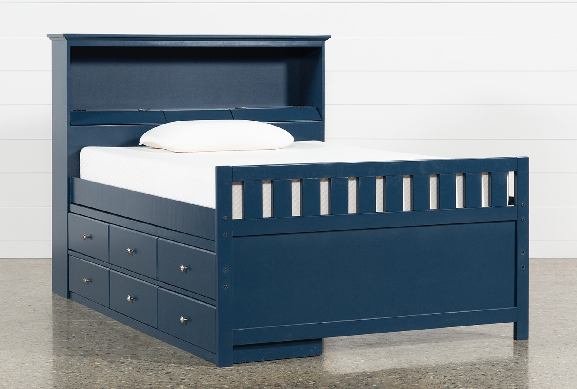 single bed with storage for teenager