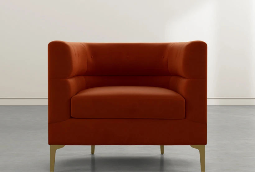 Matteo Orange Arm Chair By Nate Berkus and Jeremiah Brent - 360