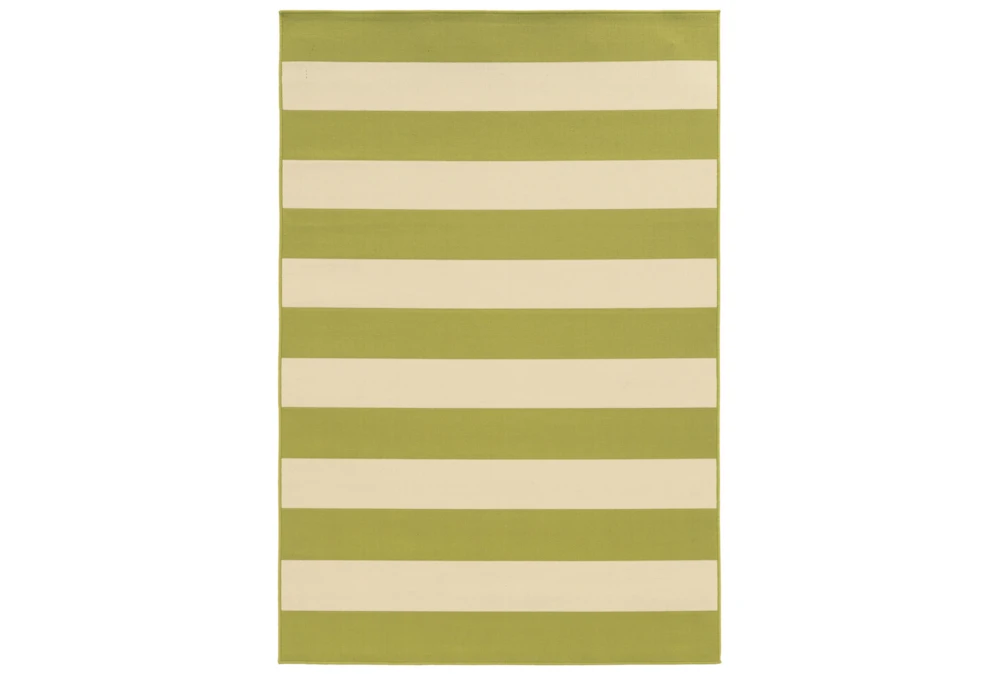 6'6"x9'5" Outdoor Rug-Lime Stripe