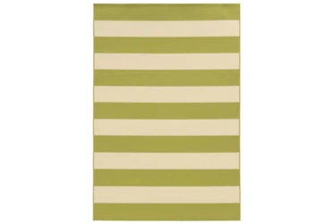 6'6"x9'5" Outdoor Rug-Lime Stripe