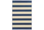 2'4"x4'4" Outdoor Rug-Navy Stripe - Signature