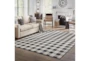 8'5"x13'1" Outdoor Rug-Black/Ivory Check - Room