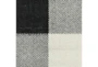 7'9" Round Outdoor Rug-Black/Ivory Check - Material