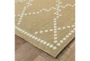 7'9" Round Outdoor Rug-Gold/Ivory Geometric - Detail