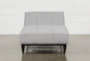 Paige Grey 120" Convertible Sofa With Chaise - Front