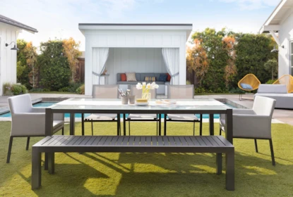 Ravelo Outdoor Dining Table Living Spaces, Outdoor Dining Room Tables