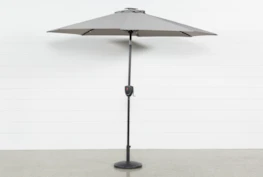Market Outdoor Grey Umbrella With Lights And Bluetooth