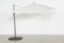Outdoor Cantilever Beige Umbrella With Lights, Speaker And Base - Signature