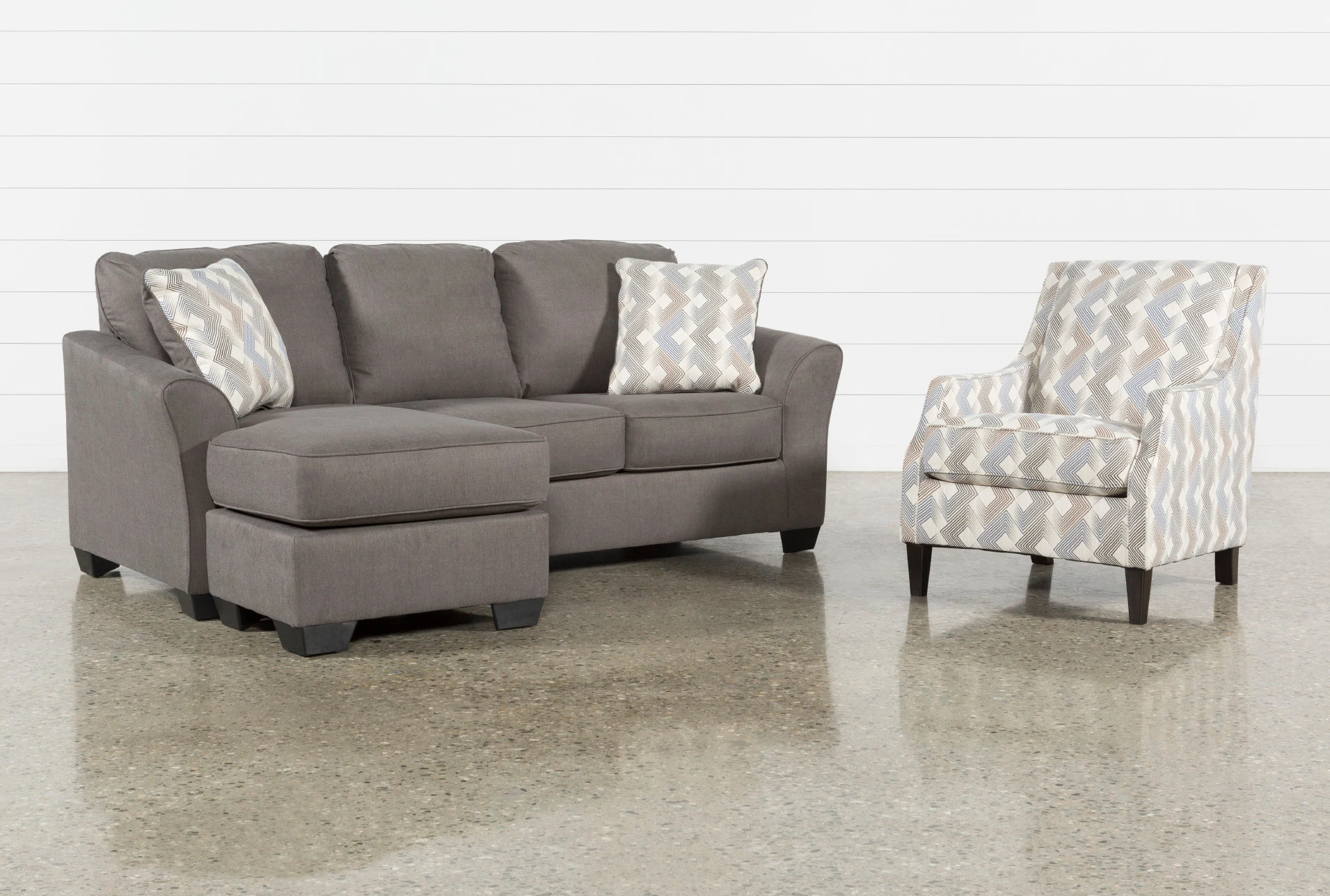 Tucker 2 Piece Living Room Set With Accent Chair Living Spaces