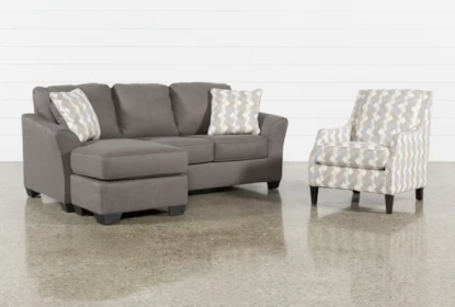 Tucker 2 Piece Living Room Set With, 2 Piece Living Room Furniture