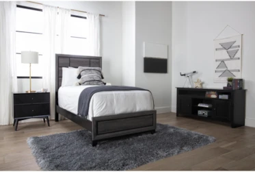 Finley Grey Twin Panel Bed