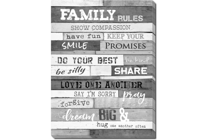 Picture-Family Rules B&W 40X30 - 360