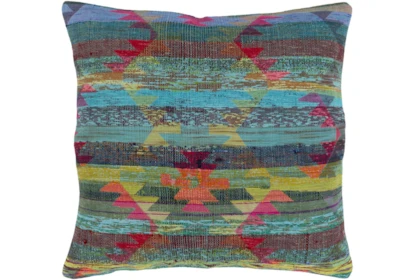 Accent Pillow Santa Fe Brights Blue Green 20x20 Living Spaces