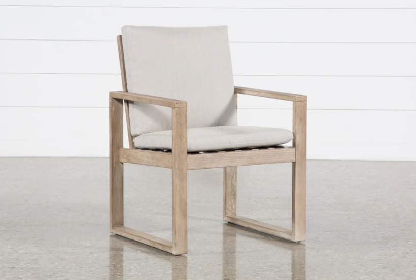 Malaga Grey Eucalyptus Outdoor Dining Arm Chair - 360