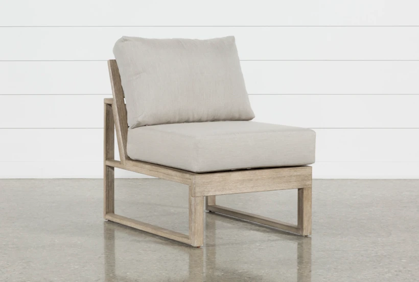 Malaga Grey Eucalyptus Outdoor Armless Chair - 360