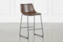 Cobbler 26" Faux Leather Counter Stool With Back - Signature