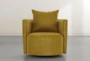 Twirl Yellow Swivel Accent Chair - Signature