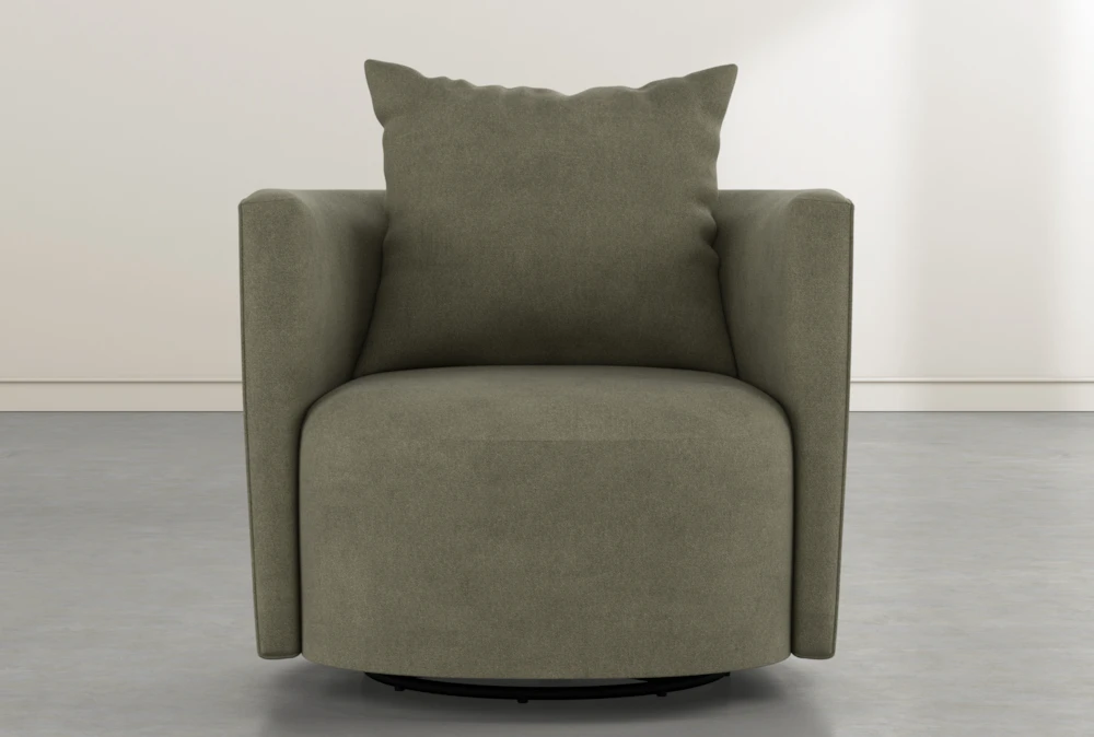 Twirl Olive Swivel Accent Chair