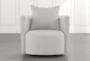 Twirl Light Grey Swivel Accent Chair - Front