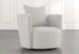 Twirl Light Grey Swivel Accent Chair - Signature