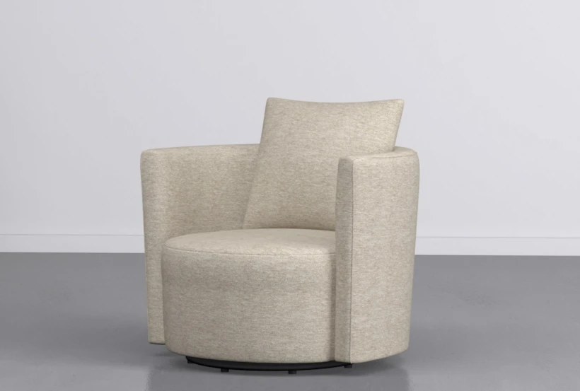 Twirl 37" Swivel Sand Accent Chair - 360