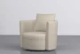 Twirl 37" Swivel Sand Accent Chair - Side