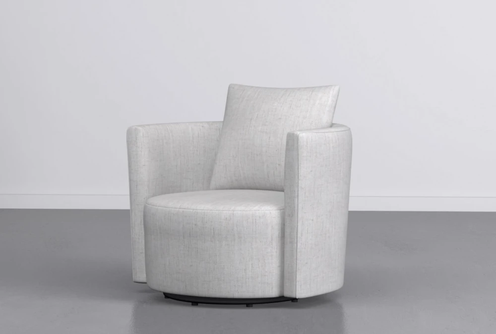 Twirl 37" Swivel Flax Accent Chair
