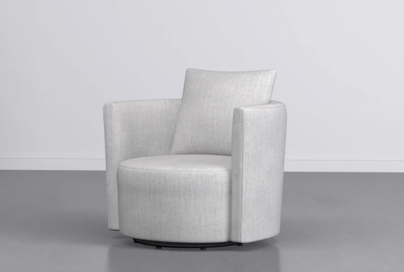 Twirl 37" Swivel Flax Accent Chair - 360