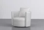 Twirl 37" Swivel Flax Accent Chair - Side