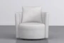 Twirl 37" Swivel Flax Accent Chair - Signature