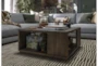 Lorraine Square Storage Coffee Table With Wheels - Room