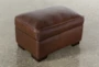 Cassidy Leather Ottoman - Side