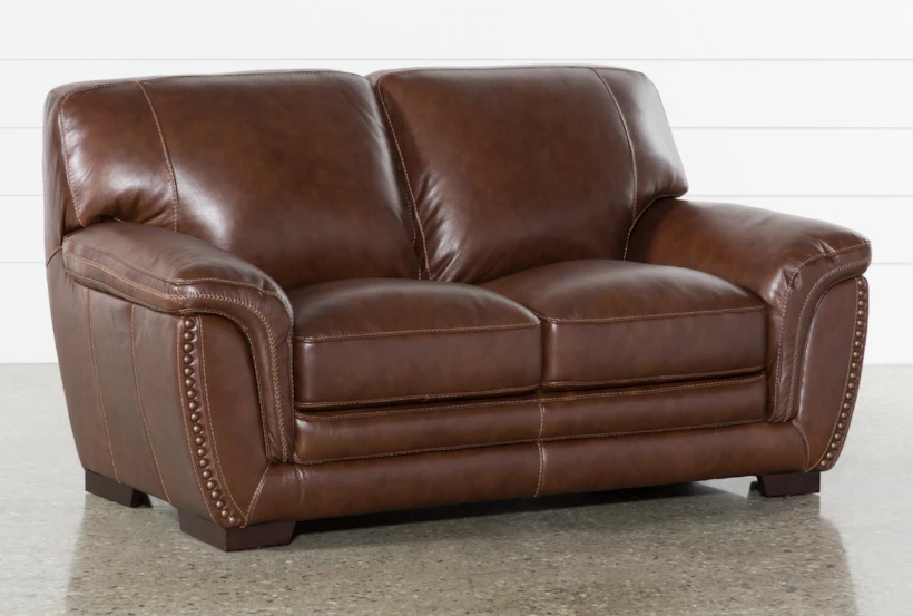 Cassidy Leather 68" Loveseat - 360