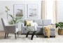 Kelsey Light Grey Accent Chair - Room