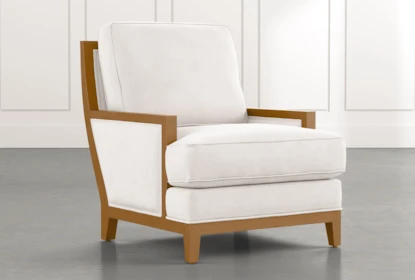 Abigail Ii White Accent Chair Living Spaces
