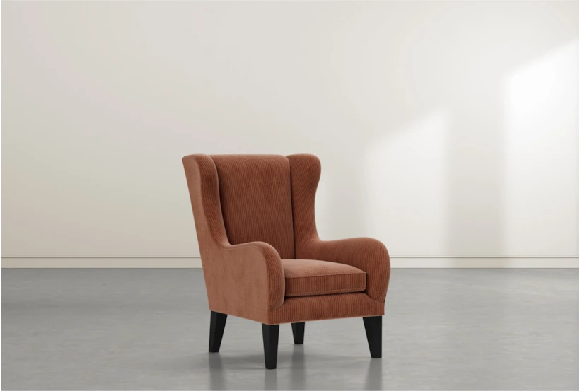 Anabelle II Cinnamon Wing Chair - 360