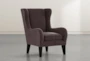 Anabelle Coffee II Wing Chair - Side